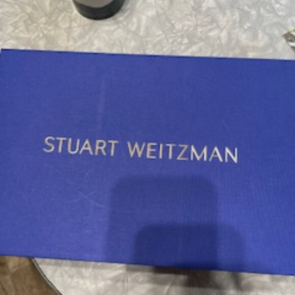 STUART WEITZMAN Sloane 60 Black Suede with Crystal Buckle Size 7.5 - Picture 4 of 7